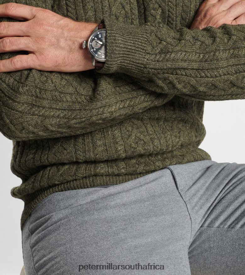 Juniper Men Peter Millar Ridge Cable Crew Apparel B62P4F611