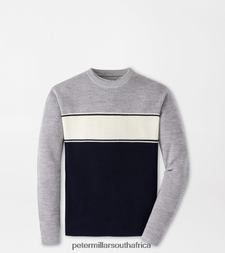 Navy/Gale Grey Men Peter Millar Alpine Crew Apparel B62P4F609