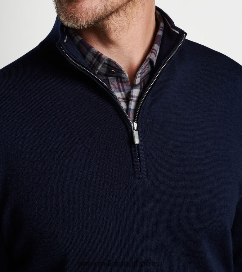 Navy Men Peter Millar Autumn Crest Quarter-Zip Apparel B62P4F510