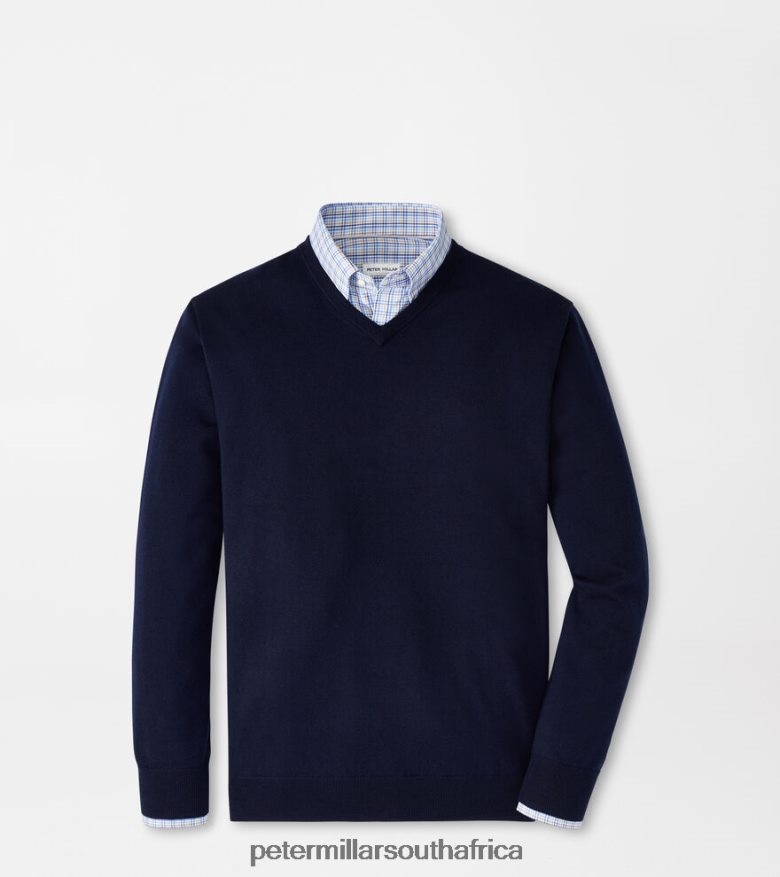 Navy Men Peter Millar Autumn Crest V-Neck Apparel B62P4F537