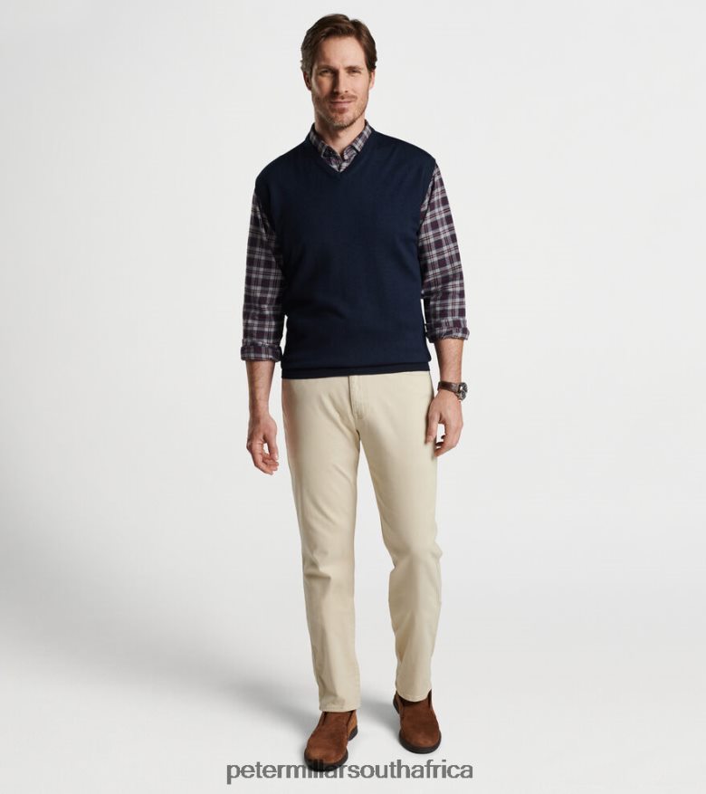 Navy Men Peter Millar Autumn Crest V-Neck Vest Apparel B62P4F543