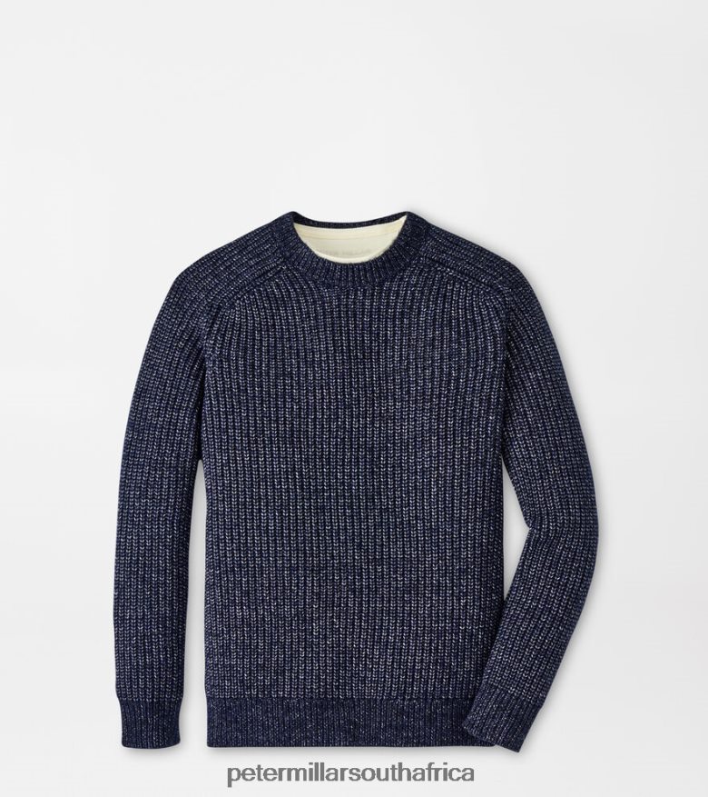 Navy Men Peter Millar Eklund Saddle Shoulder Crew Apparel B62P4F617