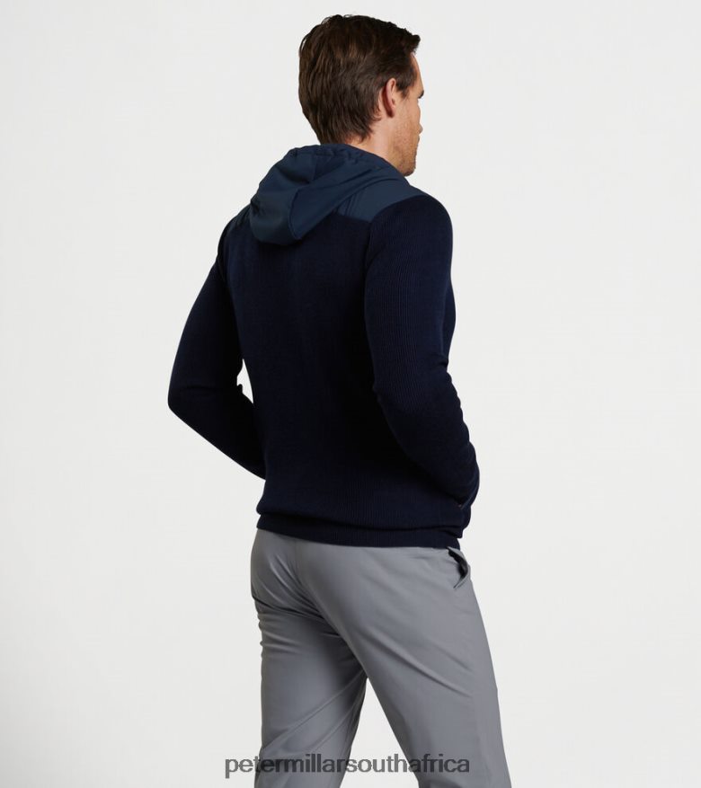 Navy Men Peter Millar Holdridge Hybrid Full-Zip Cardigan Apparel B62P4F614