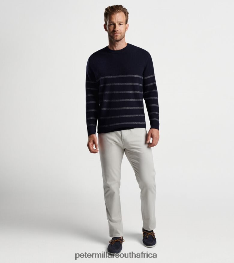 Navy Men Peter Millar Sampson Striped Crewneck Sweater Apparel B62P4F636