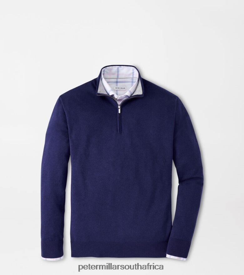 Navy Men Peter Millar Whitaker Quarter-Zip Sweater Apparel B62P4F601