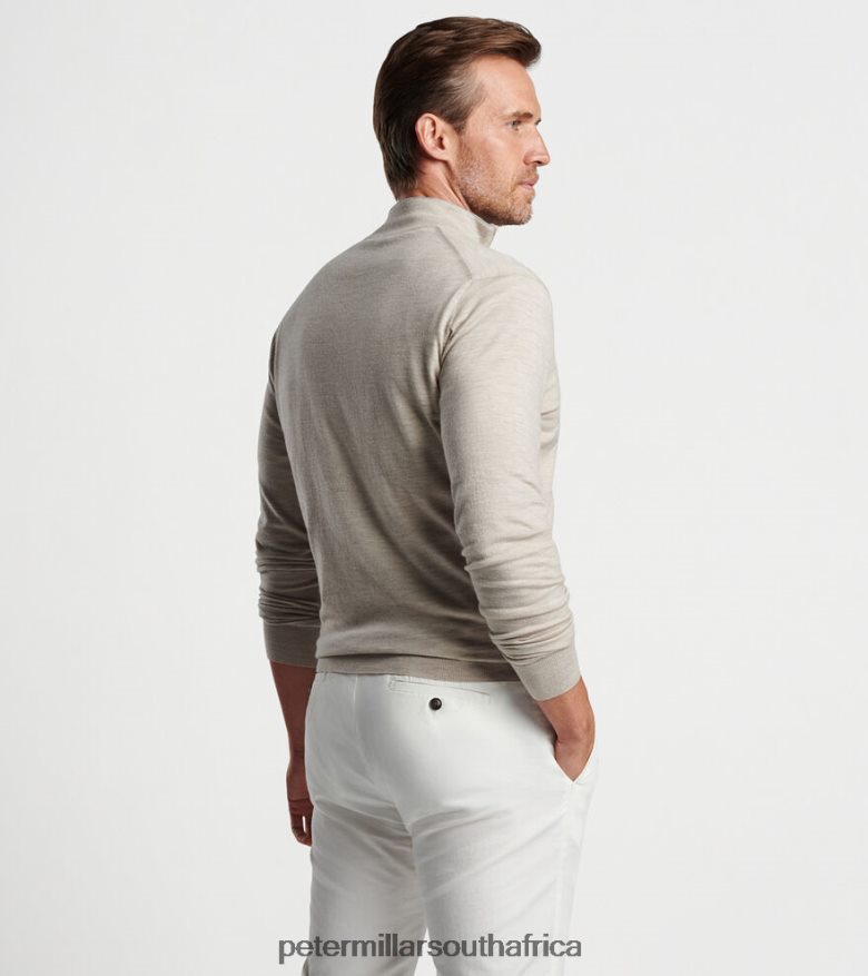 Oatmeal Men Peter Millar Excursionist Flex Quarter-Zip Apparel B62P4F586