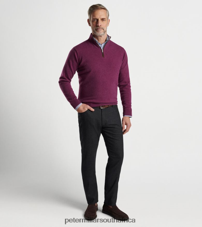 Purple Men Peter Millar Artisan Crafted Cashmere Flex Quarter-Zip Apparel B62P4F522