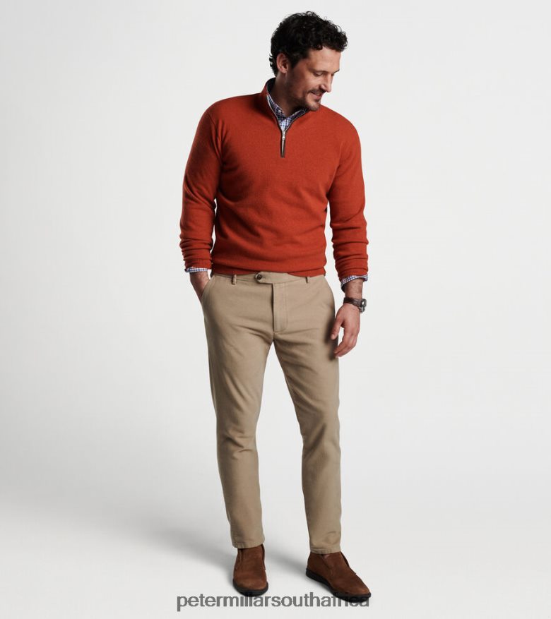 Red Men Peter Millar Artisan Crafted Cashmere Flex Quarter-Zip Apparel B62P4F520