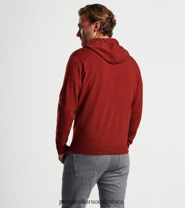 Red Men Peter Millar Conway Wool Cashmere Popover Hoodie Apparel B62P4F548
