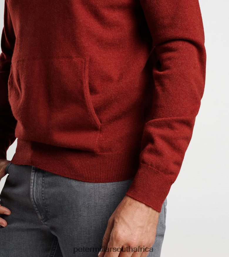 Red Men Peter Millar Conway Wool Cashmere Popover Hoodie Apparel B62P4F548