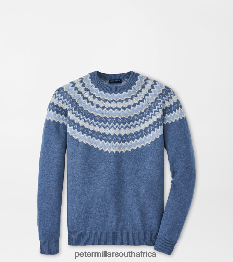 Vintage Indigo Men Peter Millar Brunhall Fair Isle Crew Apparel B62P4F615