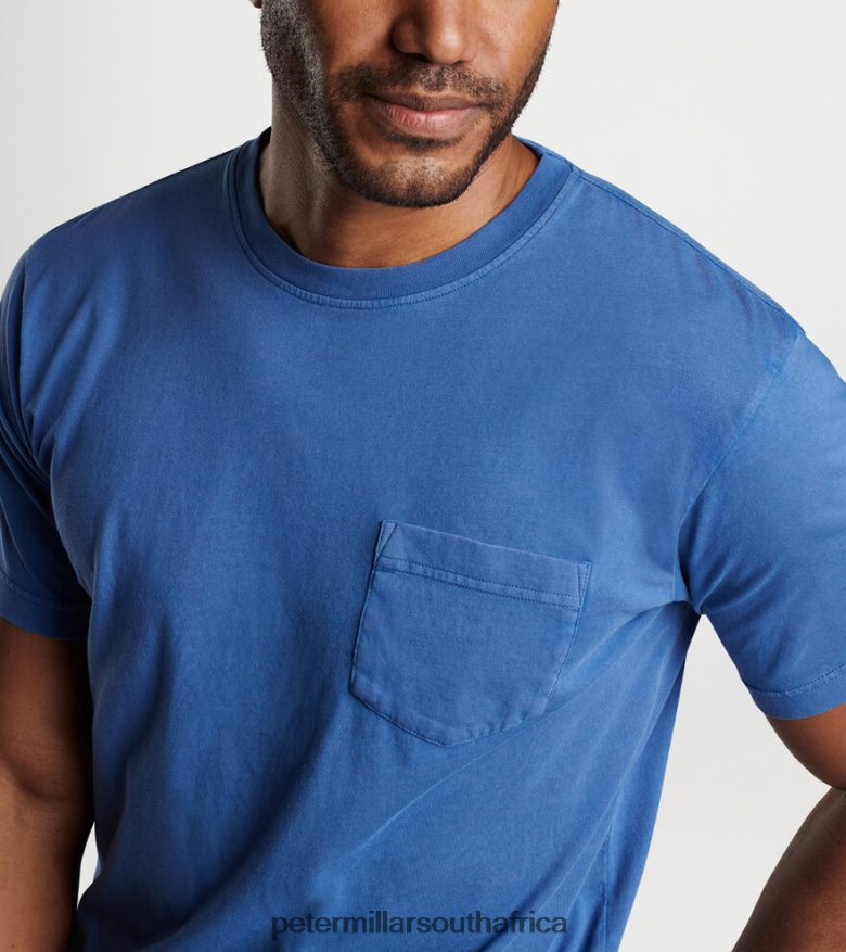 Blue Men Peter Millar Lava Wash Pocket Tee Apparel B62P4F818