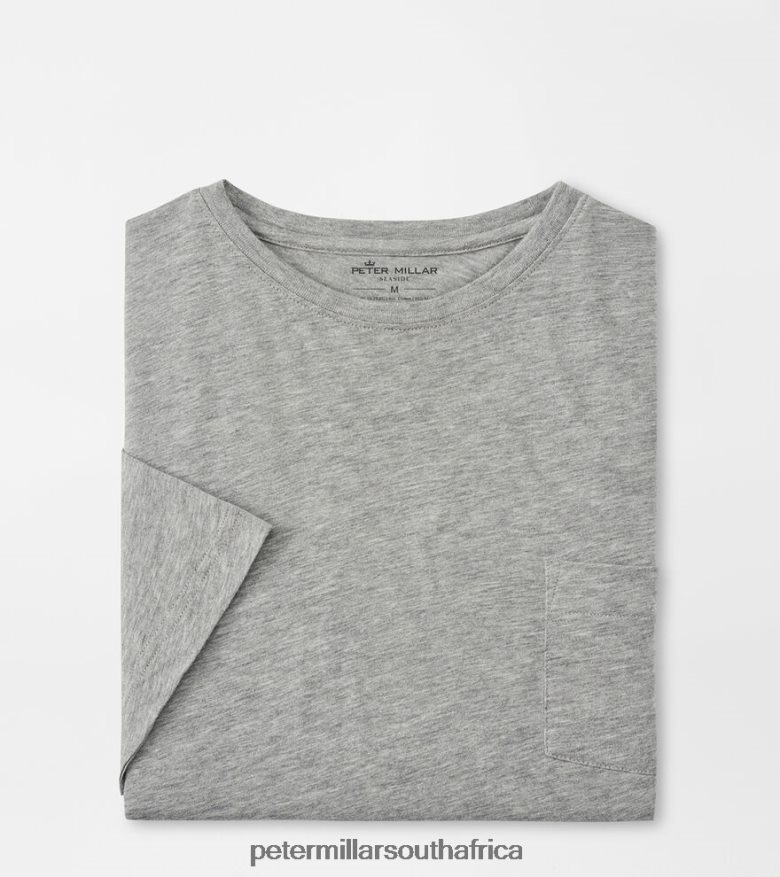 Coastal Grey Men Peter Millar Seaside Pocket Tee Apparel B62P4F825