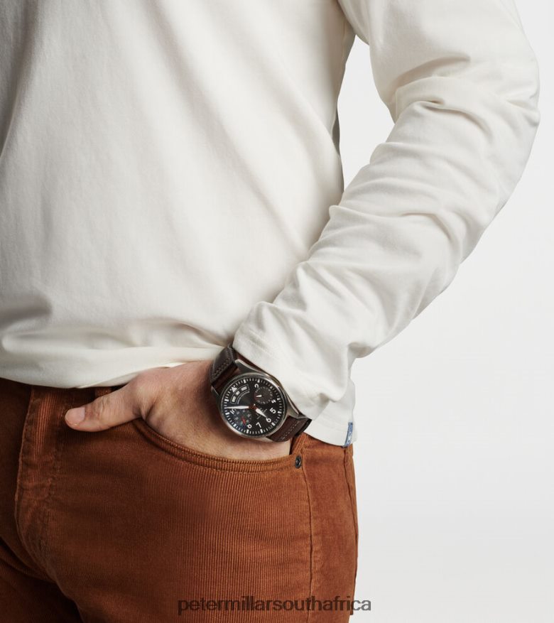 Ivory Men Peter Millar Lava Wash Long-Sleeve Henley Apparel B62P4F820