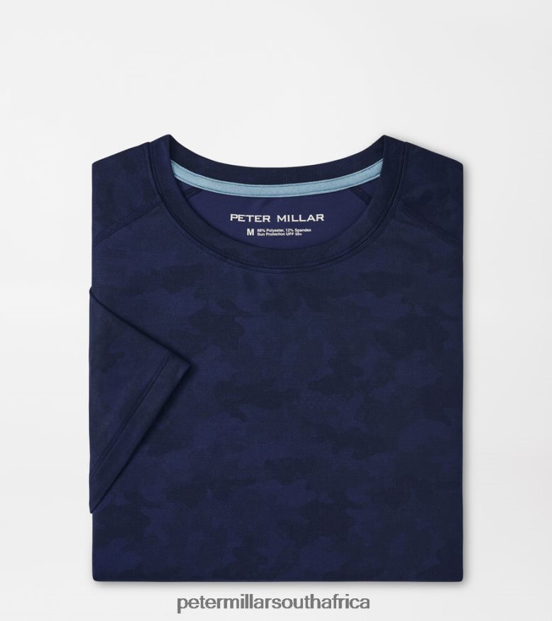 Navy Men Peter Millar Aurora Camo Performance T-Shirt Apparel B62P4F821
