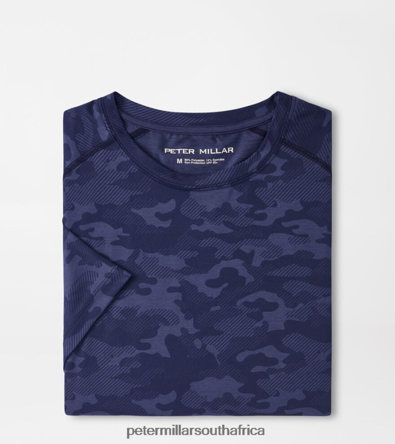 Navy Men Peter Millar Aurora Camo Performance T-Shirt Apparel B62P4F827