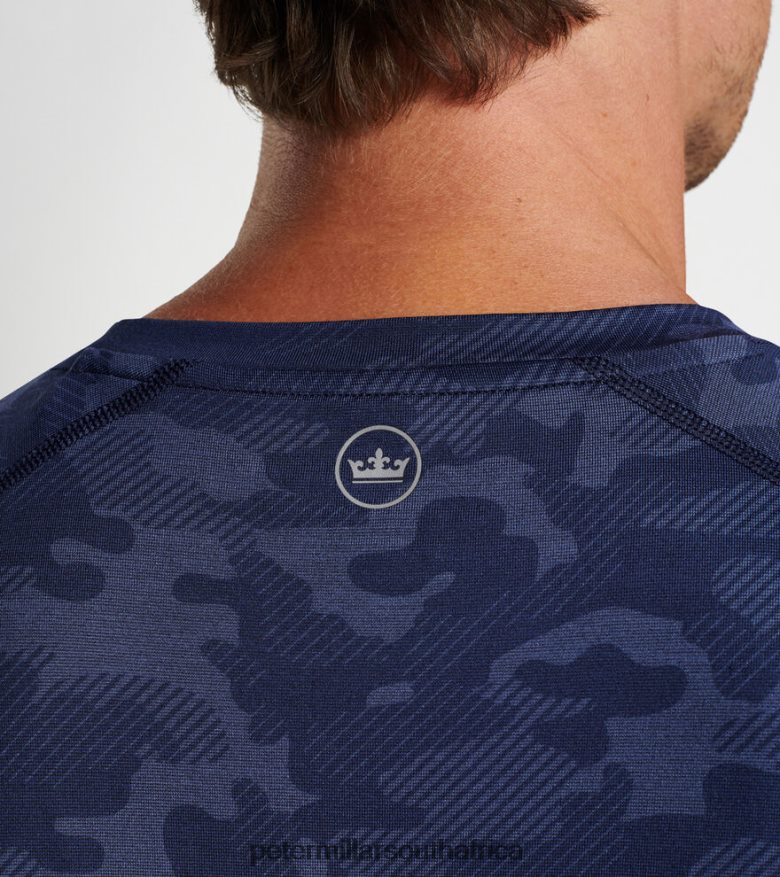 Navy Men Peter Millar Aurora Camo Performance T-Shirt Apparel B62P4F827