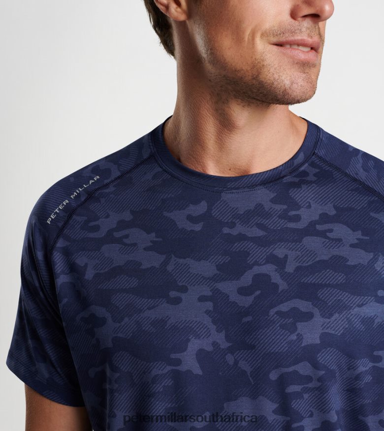 Navy Men Peter Millar Aurora Camo Performance T-Shirt Apparel B62P4F827