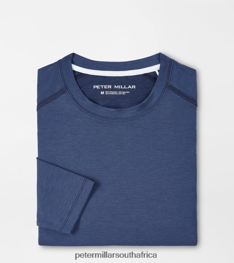 Navy Men Peter Millar Aurora Performance Long-Sleeve T-Shirt Apparel B62P4F813