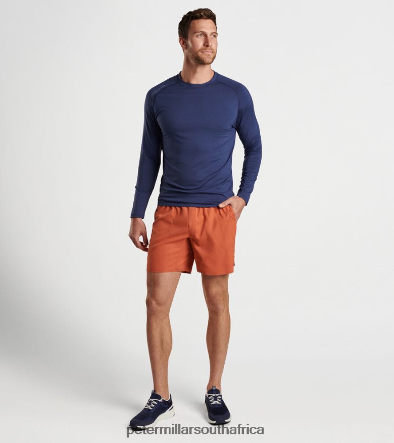 Navy Men Peter Millar Aurora Performance Long-Sleeve T-Shirt Apparel B62P4F813