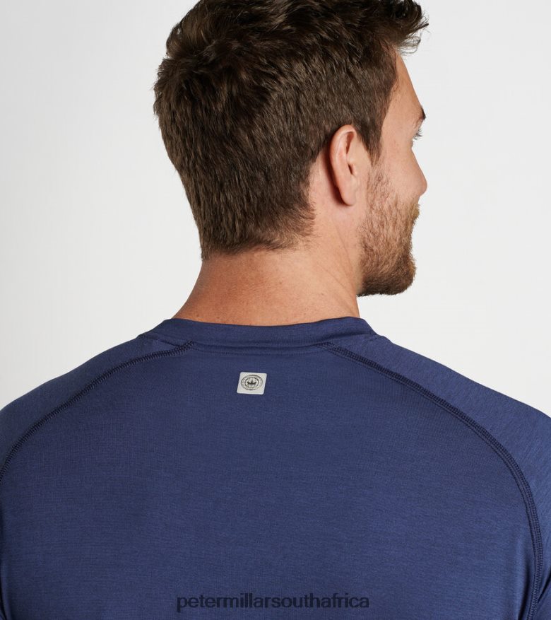 Navy Men Peter Millar Aurora Performance Long-Sleeve T-Shirt Apparel B62P4F813