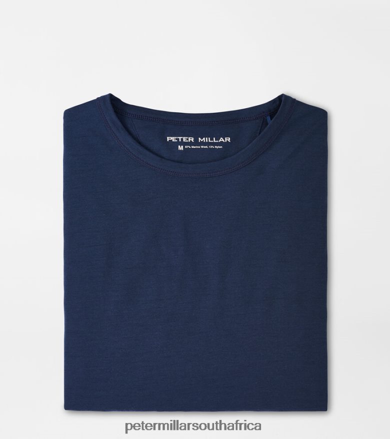 Navy Men Peter Millar Excursionist Flex Performance-Merino Tee Apparel B62P4F822