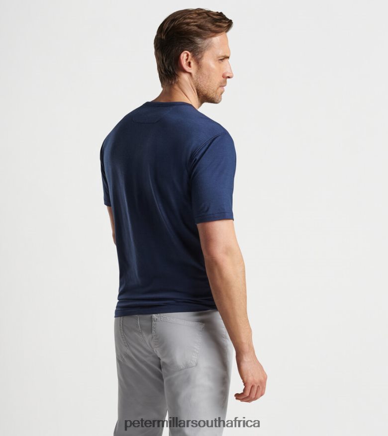 Navy Men Peter Millar Excursionist Flex Performance-Merino Tee Apparel B62P4F822