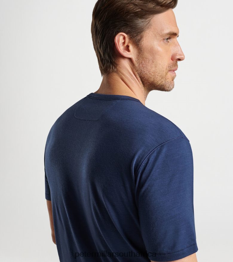 Navy Men Peter Millar Excursionist Flex Performance-Merino Tee Apparel B62P4F822