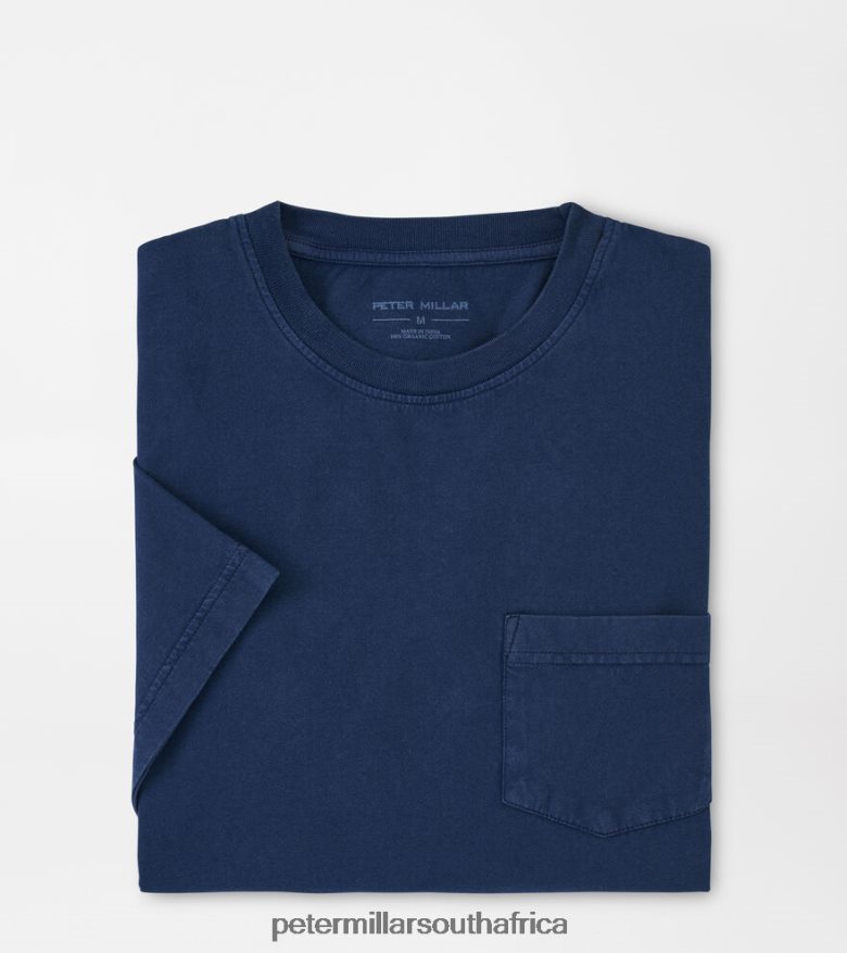Navy Men Peter Millar Lava Wash Pocket Tee Apparel B62P4F816