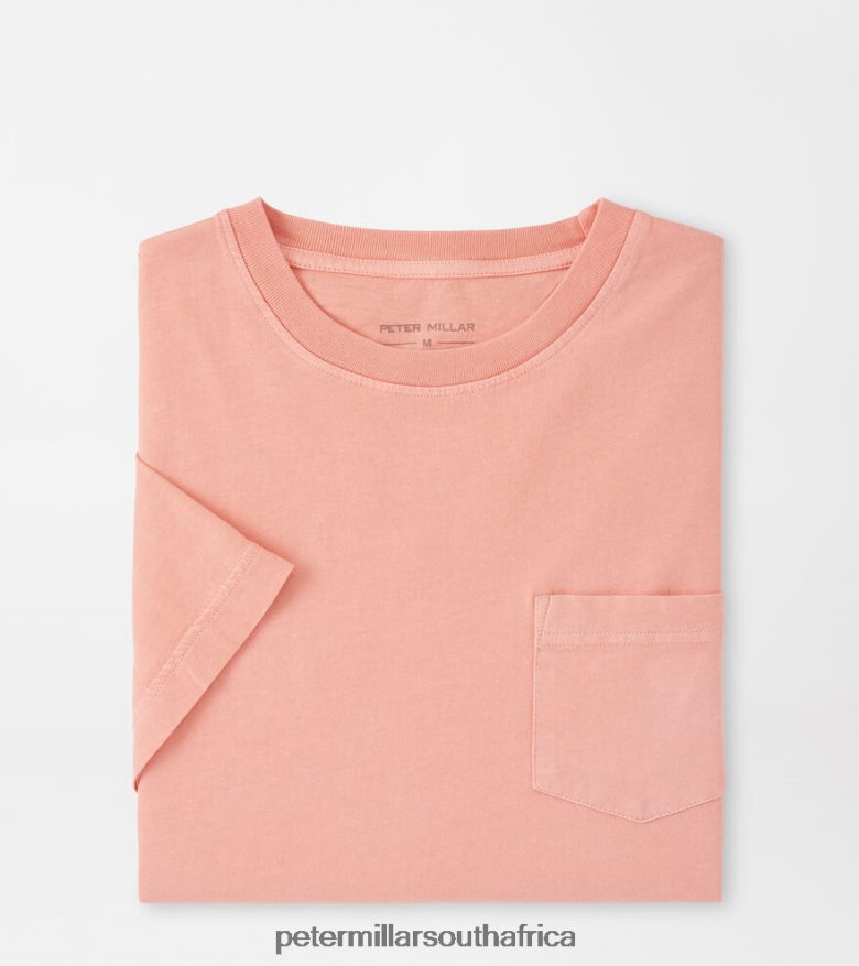 Paradise Orange Men Peter Millar Lava Wash Pocket Tee Apparel B62P4F826