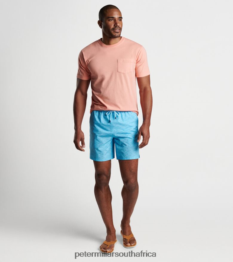 Paradise Orange Men Peter Millar Lava Wash Pocket Tee Apparel B62P4F826