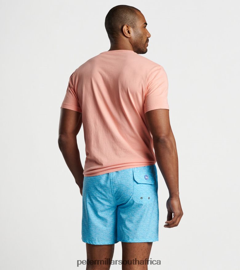 Paradise Orange Men Peter Millar Lava Wash Pocket Tee Apparel B62P4F826