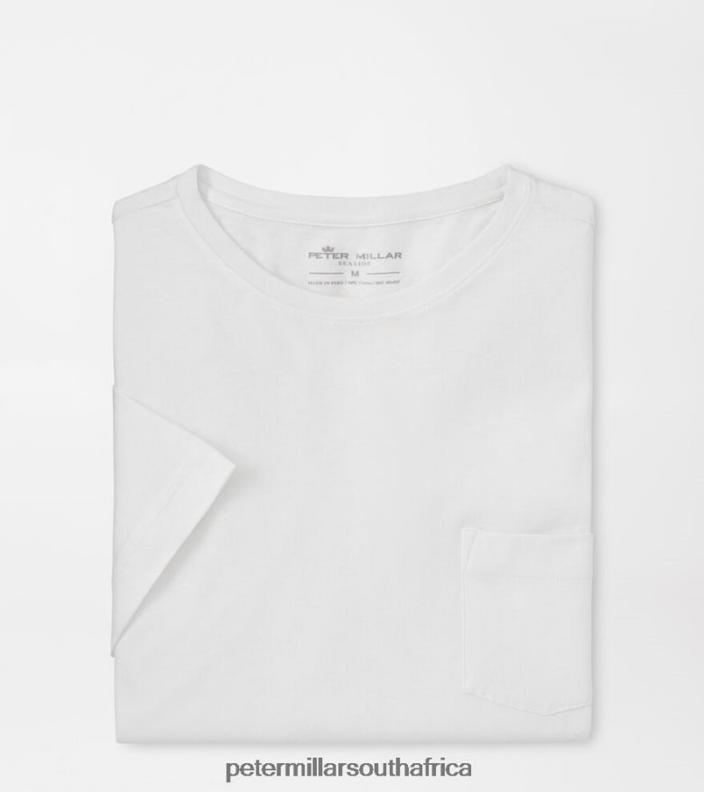 White Men Peter Millar Lava Wash Pocket Tee Apparel B62P4F817