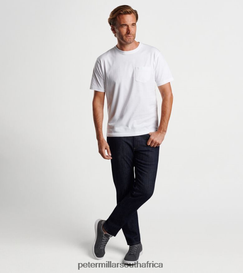 White Men Peter Millar Lava Wash Pocket Tee Apparel B62P4F817