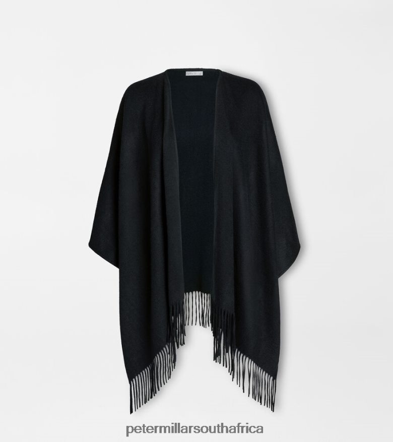 Black Women Peter Millar Pure Cashmere Woven Cape Accessories B62P4F95