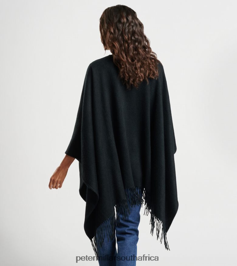 Black Women Peter Millar Pure Cashmere Woven Cape Accessories B62P4F95
