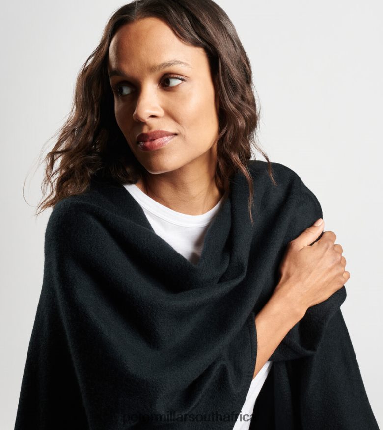 Black Women Peter Millar Pure Cashmere Woven Cape Accessories B62P4F95