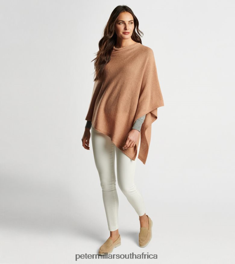 Camel Women Peter Millar The Essential Cashmere Poncho Accessories B62P4F82