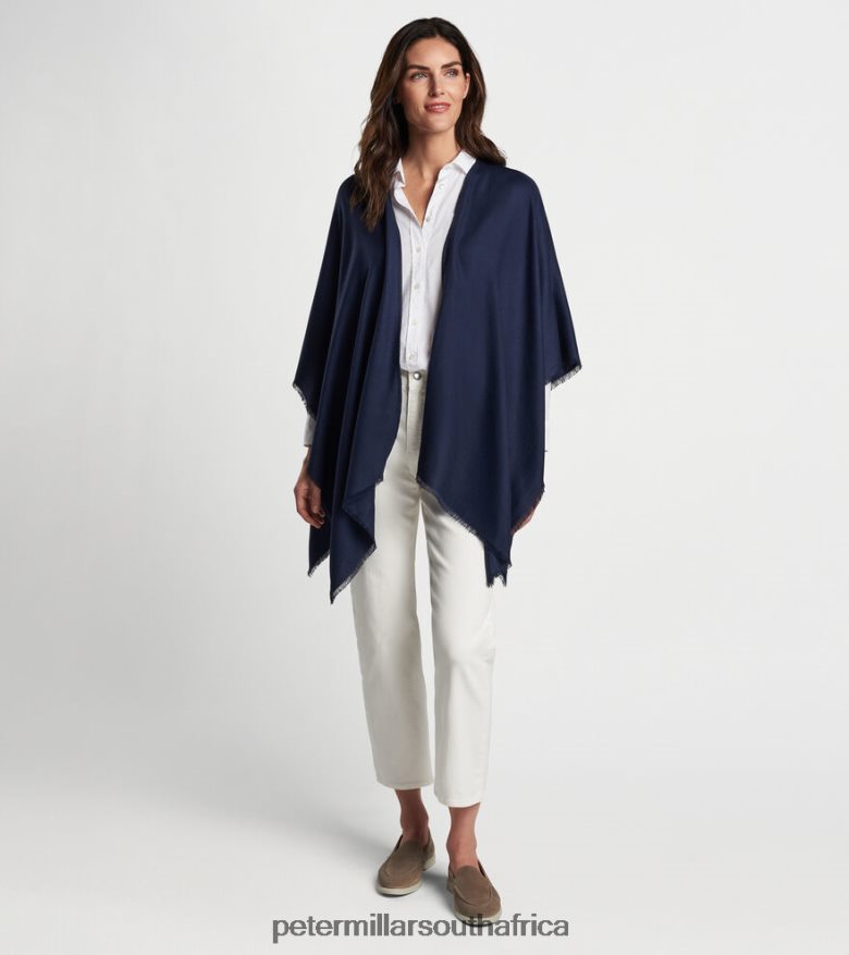 Navy Women Peter Millar Silk Cashmere Cape Accessories B62P4F225