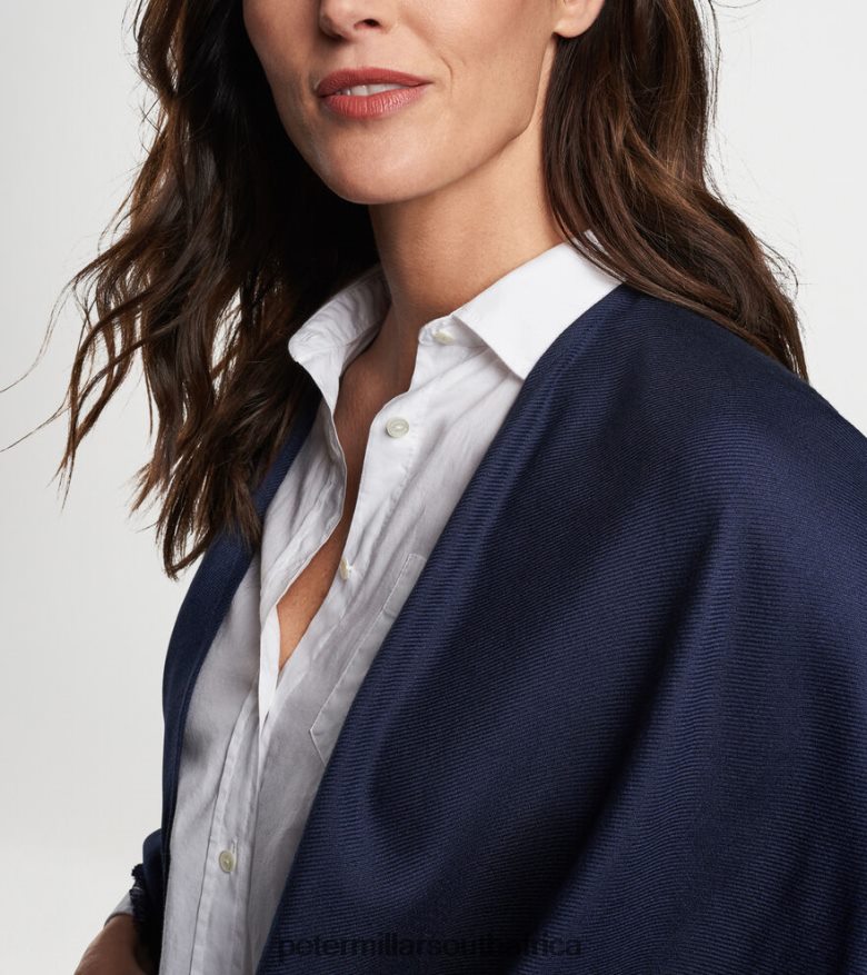 Navy Women Peter Millar Silk Cashmere Cape Accessories B62P4F225