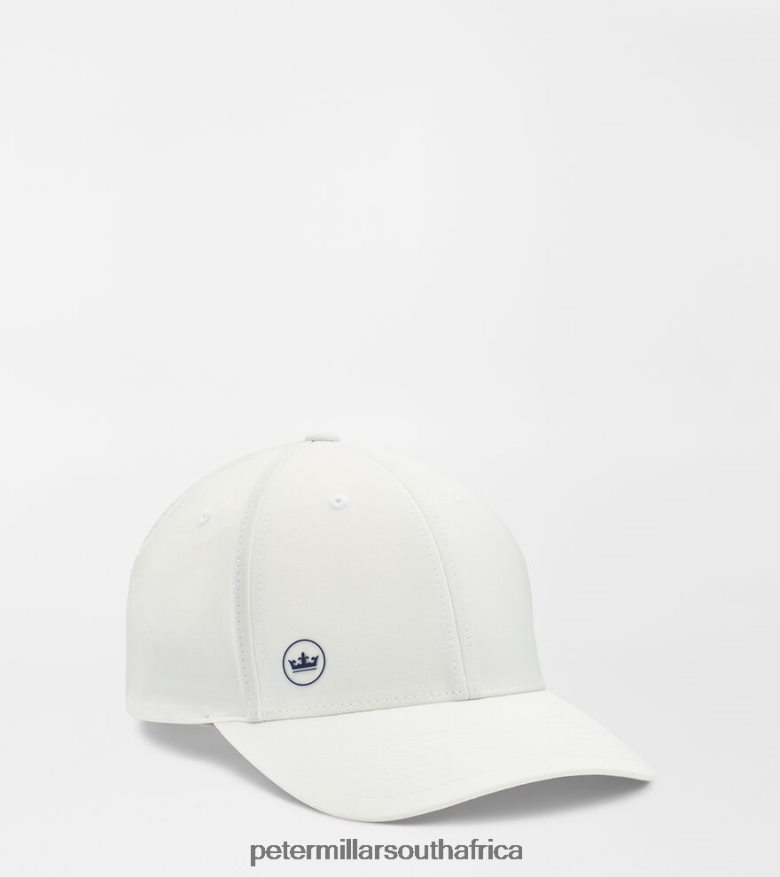 White Women Peter Millar Off-Set Crown Performance Hat Accessories B62P4F265