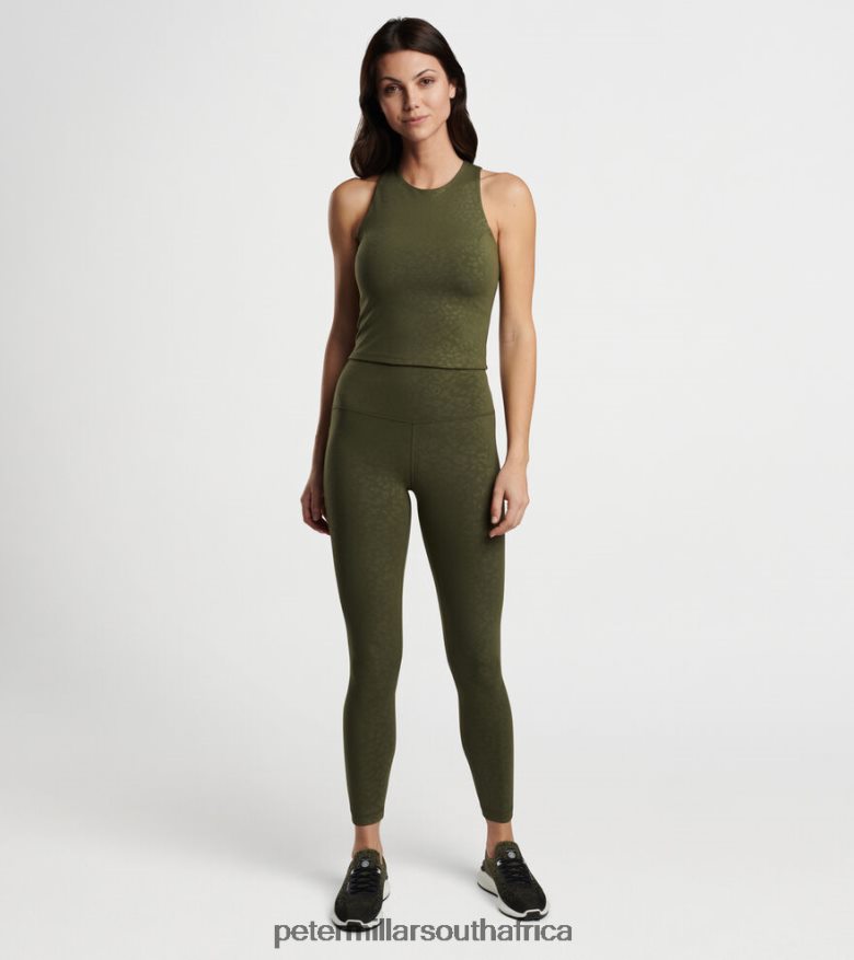 Dark Military Women Peter Millar Nova Performance Embossed 7/8 Legging Apparel B62P4F212