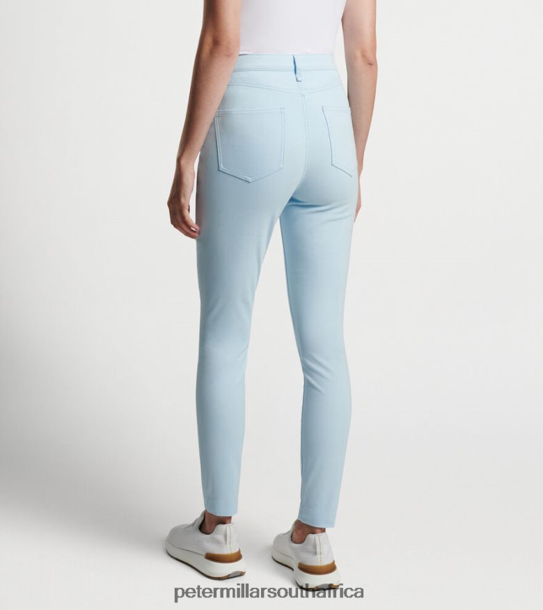 Light Cottage Blue Women Peter Millar Karlie Stretch Sateen High Rise Pant Apparel B62P4F207