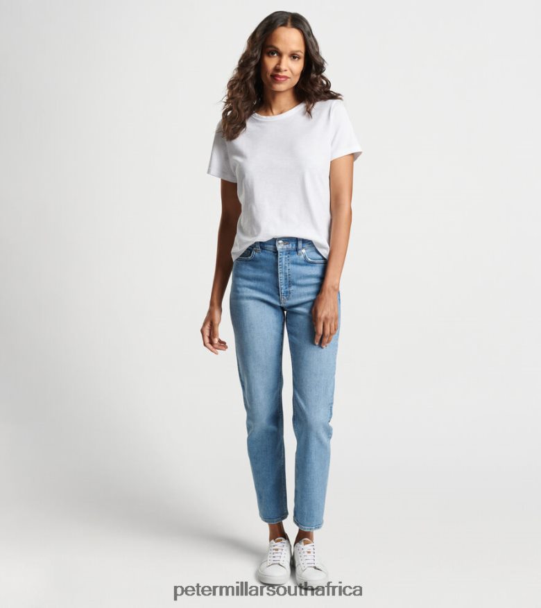 Light Indigo Women Peter Millar Williamson Straight Leg Crop Apparel B62P4F206