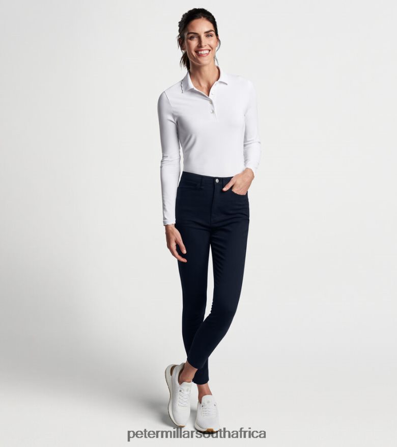 Navy Women Peter Millar Karlie Stretch Sateen High Rise Pant Apparel B62P4F208