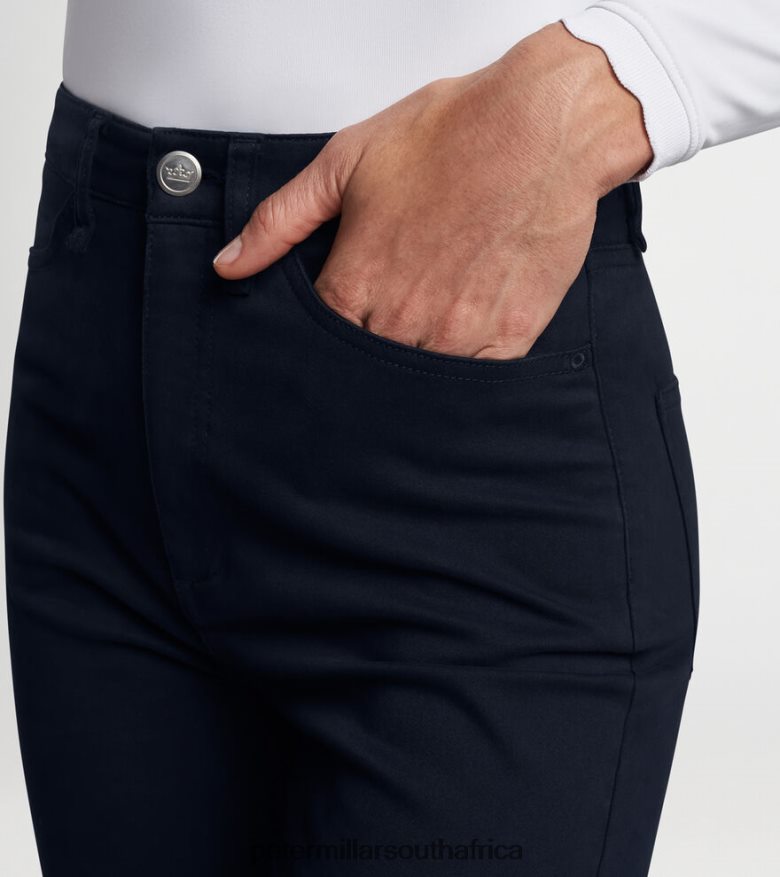 Navy Women Peter Millar Karlie Stretch Sateen High Rise Pant Apparel B62P4F208