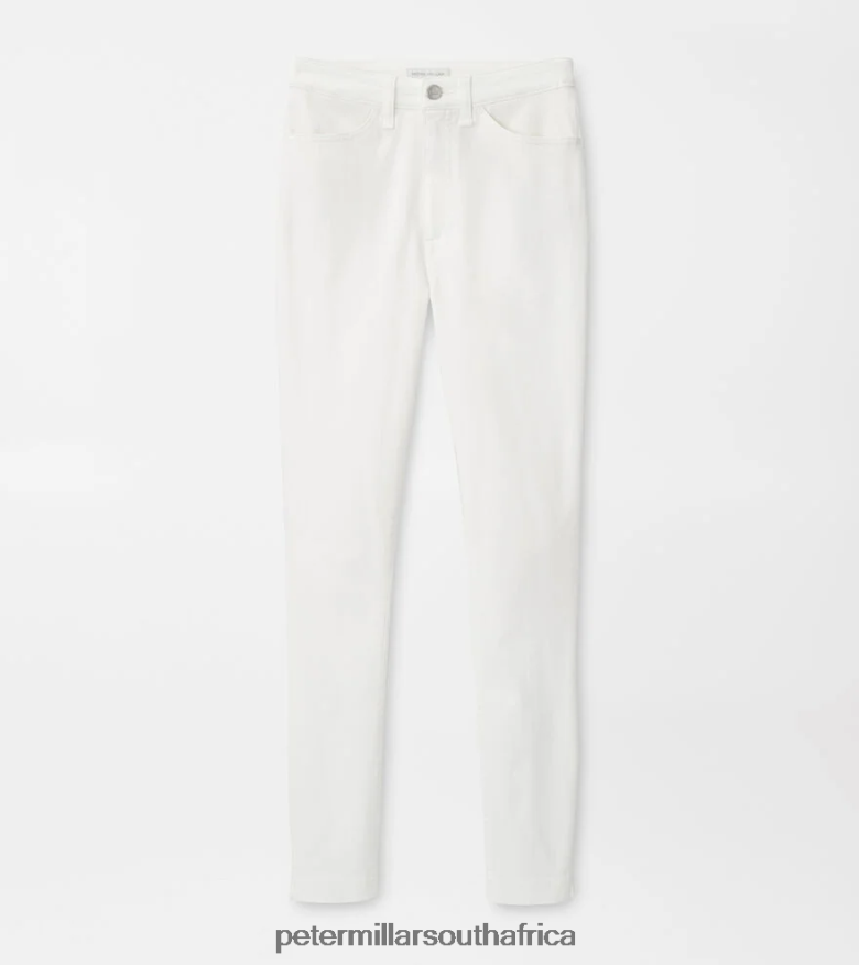 White Women Peter Millar Karlie Stretch Sateen High Rise Pant Apparel B62P4F215