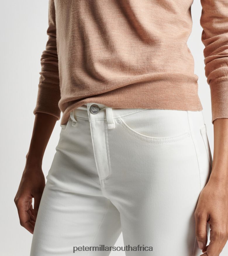 White Women Peter Millar Karlie Stretch Sateen Pant Apparel B62P4F203