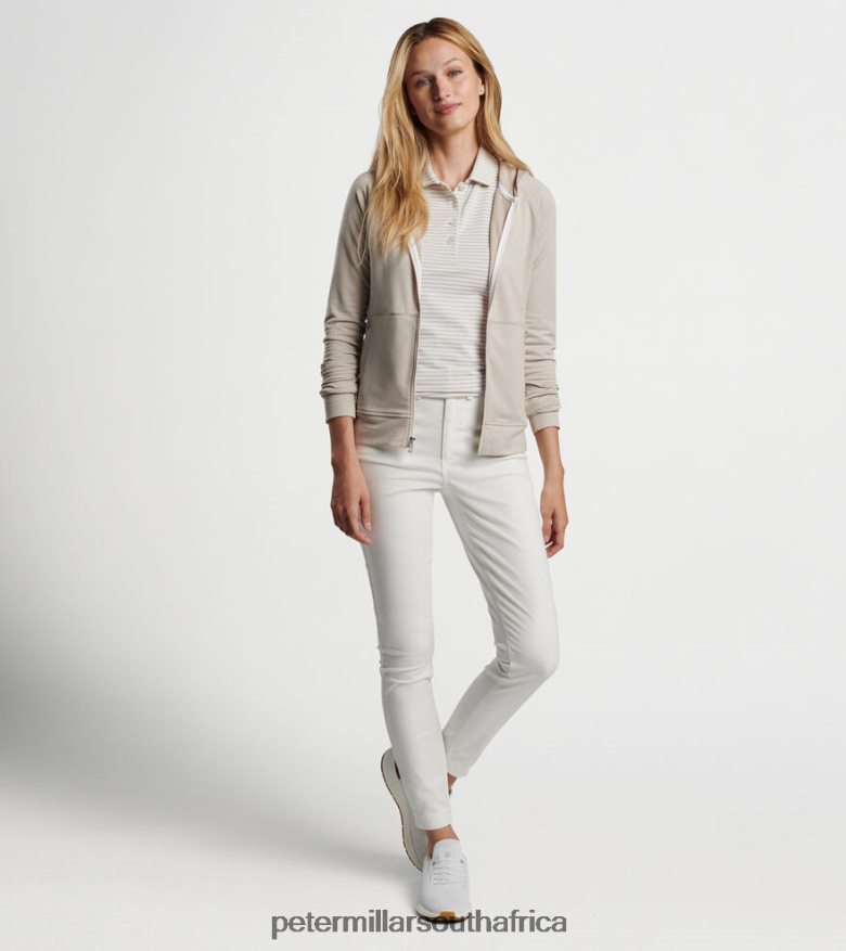 Stone Women Peter Millar Beaumont Full-Zip Hoodie Apparel B62P4F261