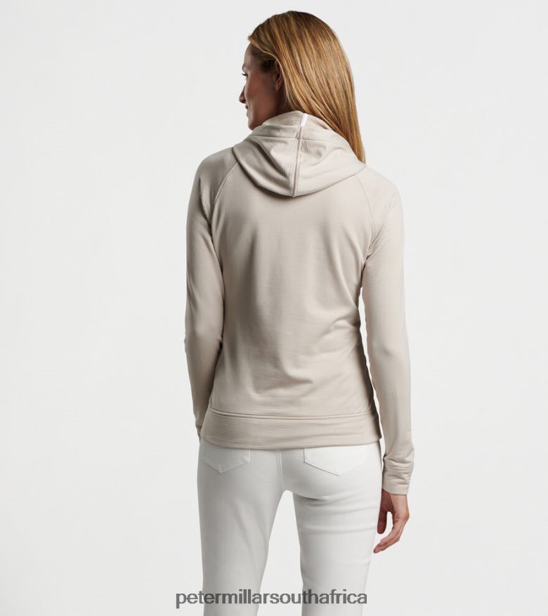 Stone Women Peter Millar Beaumont Full-Zip Hoodie Apparel B62P4F261